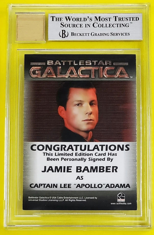 2008 Battlestar Galactica Staffel 3 Autogramm Jamie Bamber BGS 8.5 Nm-Mt + Kfz - Bild 2 von 3