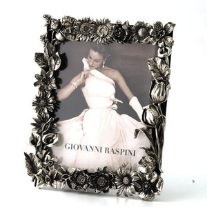 Giovanni Raspini B358 Picture Frame Flowers White Bronze 6x7 15x19cm Italy Made Ebay