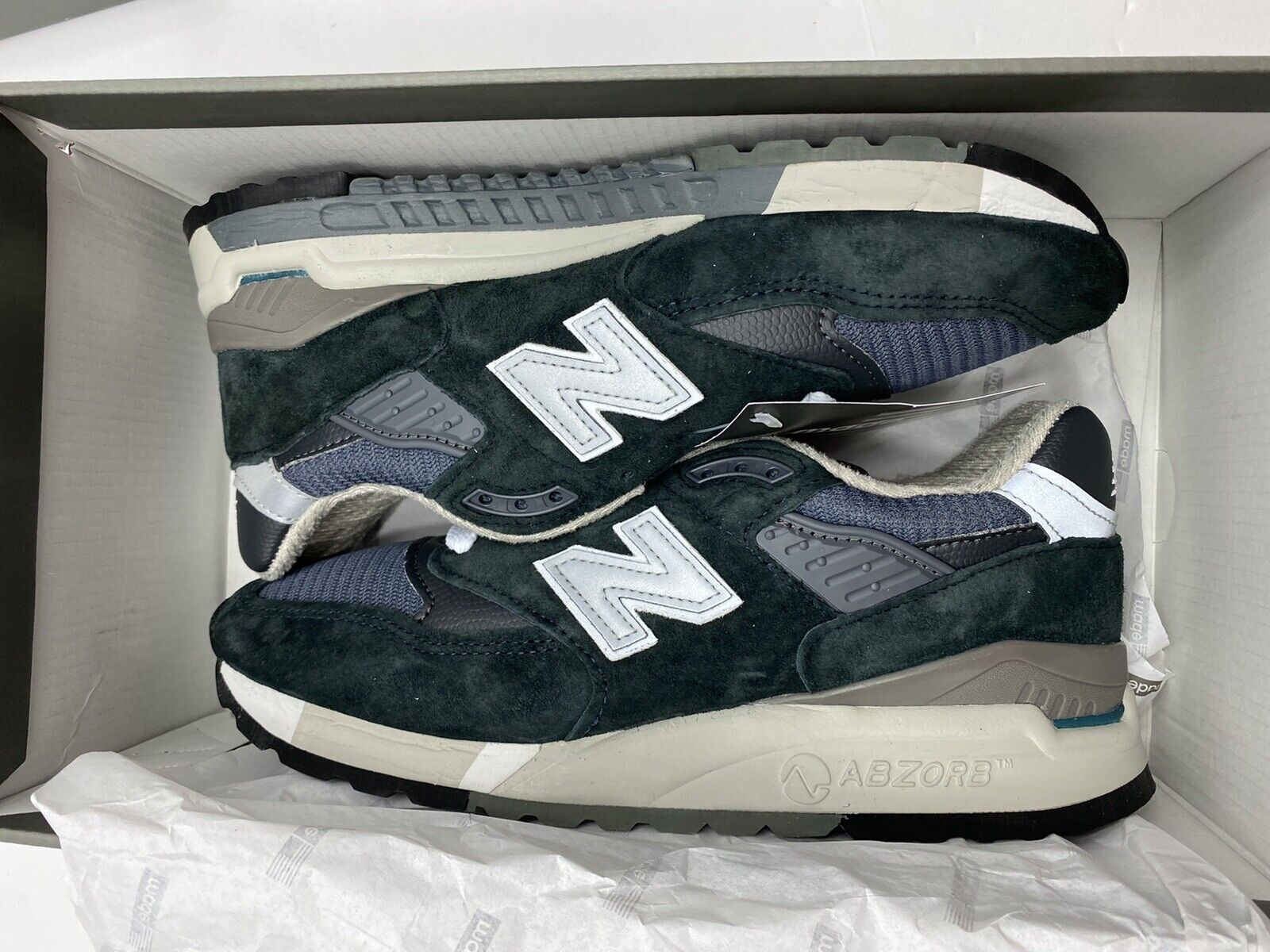 Kith x New Balance 998 Shark Steel Made USA Navy Blue M998K1 Men’s 6 ...