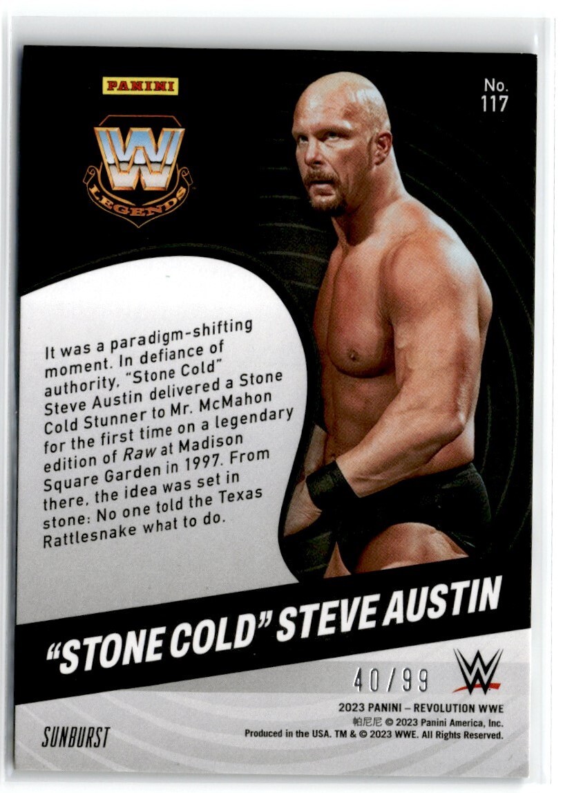【セール中】【限定】WWE Stone Cold Steve Austin 2023 Panini Revolution WWE Sunburst 