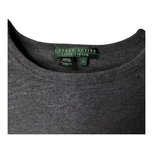 Lauren Active Ralph Lauren Gray Long Sleeve Shirt Crew Neck Size Small - Picture 3 of 7