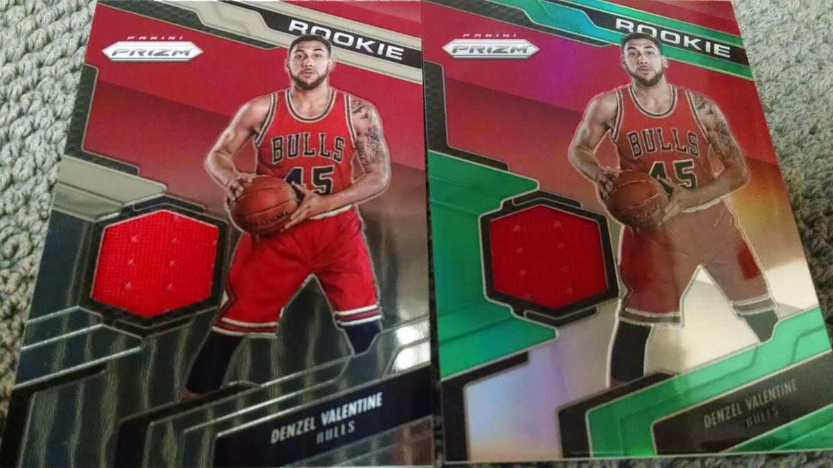 Denzel Valentine rc prizm refractor jersey (2) Michigan St