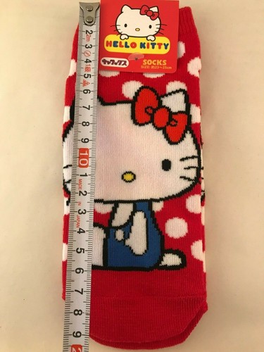 Hello Kitty Ankle Socks - Size 23-25cm - Japanese Sanrio Japan Kids Socks - Picture 3 of 4