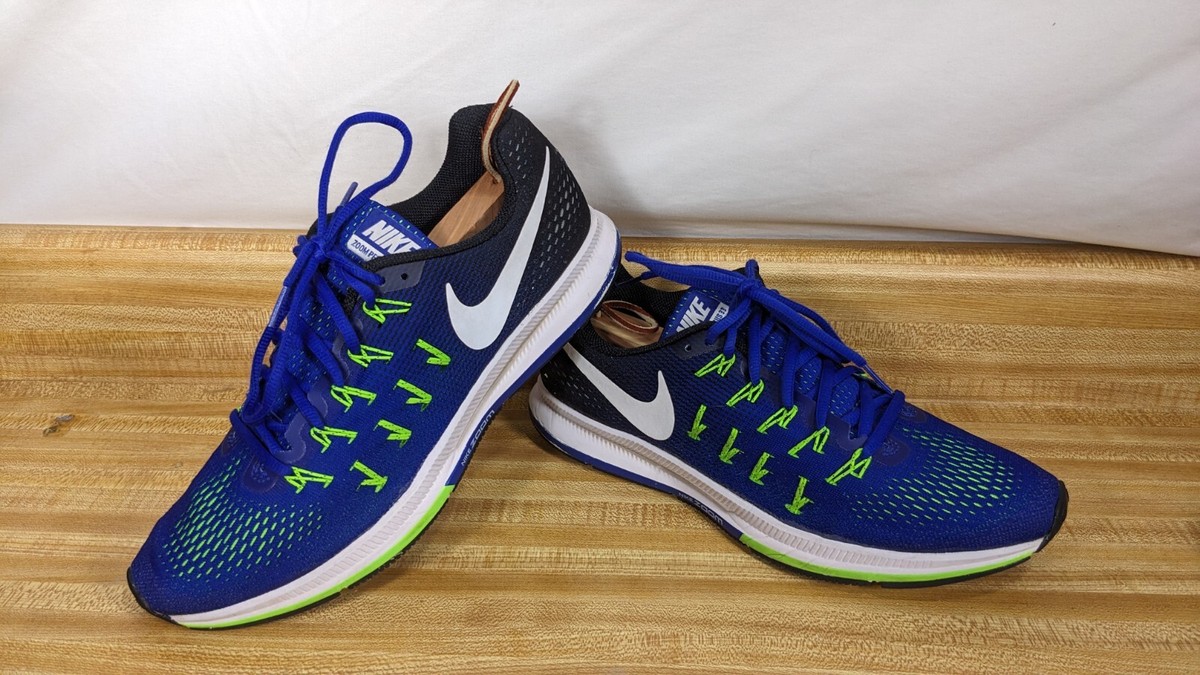 Nike Running Shoes Men's Size 10 Blue Air Zoom Pegasus 33 831352