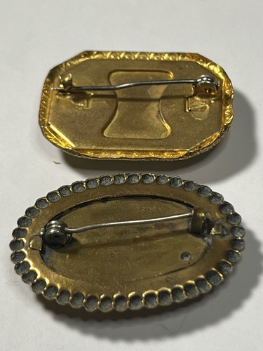 Brooch 1930’s Reversed Carved Glass Brooches - Picture 4 of 13