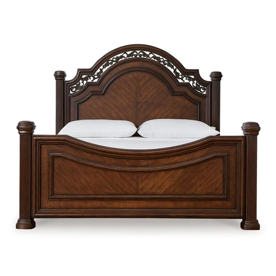 NUEVO Juego de cama/D/M/N/C póster tradicional marrón cereza Queen King 5 piezas póster Foto 4 de 4