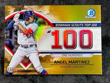2023 Bowman Chrome GOLD REFRACTOR BOWMAN SCOUTS TOP 100 #100 Angel Martinez /50