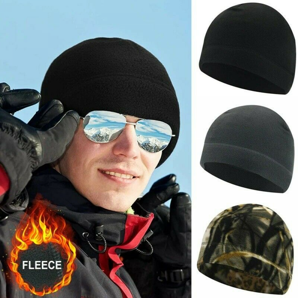 Men Woman Windproof Polar Fleece Winter Beanie Thermal Hat Ski Skull Cycling Cap