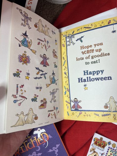 Mary Engelbreit Lot 9 Cards Envelopes Birthday Halloween Thank 4 Sticker Sheets - Picture 5 of 8
