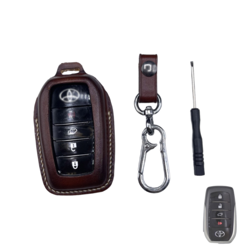 For Toyota car Leather Key Fob Cover, Multi Color Keychains, Hand stitch - 第 1/9 張圖片