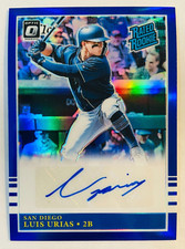 2019 Donruss Optic LUIS URIAS Rated Rookie RETRO 1985 BLUE AUTO #d /50