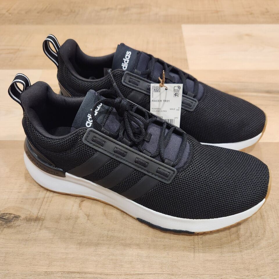 Adidas Racer TR21 Athletic Shoes Mens Core Black Gum GX4209 New Sz 11.5, 13