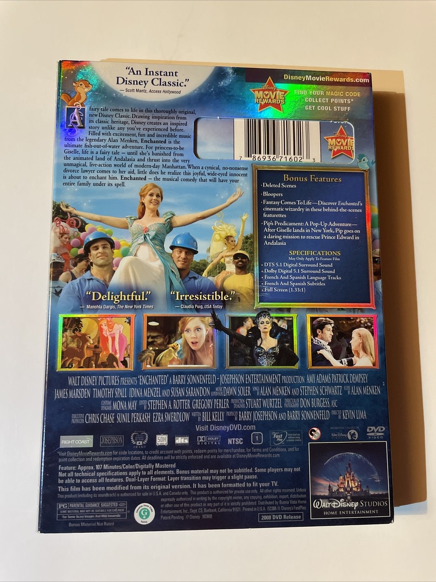 Walt Disney Enchanted (DVD, 2008, Full Frame) 786936716023| eBay
