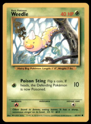 Pokemon Base Set Weedle #069/102