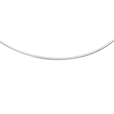 14k Weißgold Mode Klassisch Gewölbt Omega 16'' 2mm 6,5 Gramm Kette/Halskette
