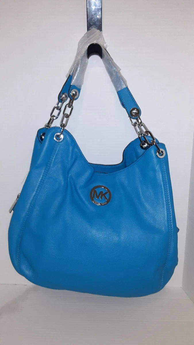 Michael Kors Fulton Chain Summer Blue Shoulder Tote