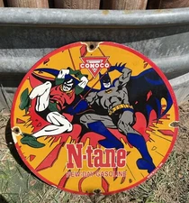 Batman and Robin Conoco N-Tane Sign