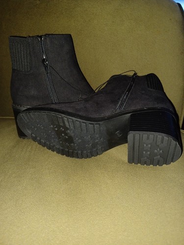 Botas al tobillo Nancy para mujer con cuello tejido - Un nuevo día negras talla 9,5 (ZG) - Imagen 6 de 9