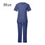 miniature 52 - 2Pcs Unisex Scrub Doctor Nurse Uniform Medical Healthcare Suit Hospital Workwear