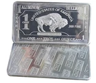 1 oz American Buffalo .999 Fine Aluminum Bullion Bar - Troy Ounce Nickel Finish