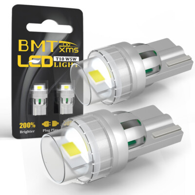 2pcs White T10 194 LED License Plate Light Bulbs for GMC Yukon Sierra 2000-2021