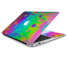 Skin Wrap for Macbook Air 11 Inch, trippy tie die colors dripping lava
