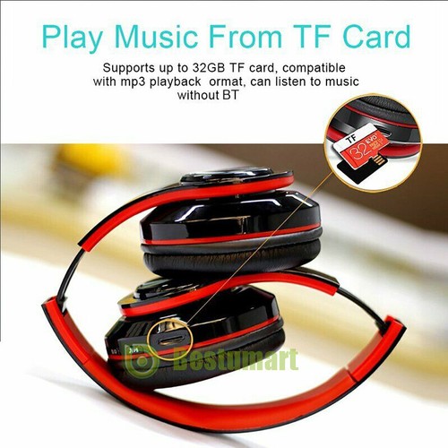 Audifonos Bluetooth 5.0 Auriculares con Bajo y Cancelacion de Ruido Plegables - Picture 13 of 32