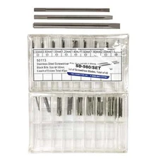 For Bergeon Replacement screwdriver Blade watchmaker Flat Head Tips Slotted 45PC