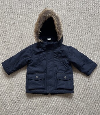 H&M Baby Winterjacke Blau Gr. 68 wie NEU !!