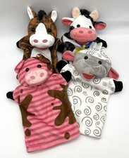 Melissa  Doug Farm Friends Horse, Pig, Sheep  Cow Puppet Plush Toy Set