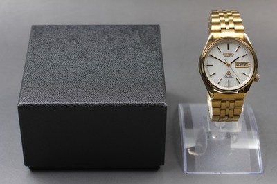 Vintage 1982 N MINT Seiko Silverwave 8229-7050 Day-Date Gold Qz