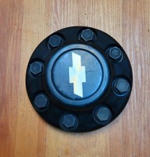 Oem Chevy Gmc 2500 3500 8-lug Wheel Center Caps 8.25 Oem 46268 Black 8 Lugs