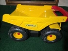 2004 VTG Hasbro Tonka Mighty Big Yellow Dump Truck 19”x12" Red Handle HUGE! 9160