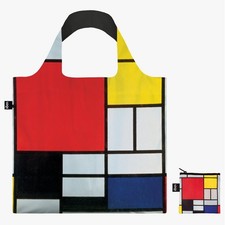 LOQI Museum Collection Mondrian Composition w/Red Yellow Blue Black Bag