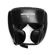 Hayabusa Pro Leather Boxing Headgear Adjustable - Black, One Size