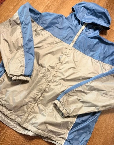 Stearns Dry Wear Rain Jacket Size XX-Large Blue Grey Hooded Windbreaker - product listing photo