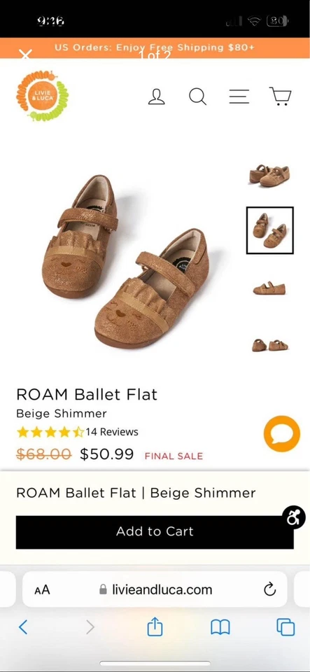 Livie and Luca Ballet Flat Size 9 - Image 2 of 2