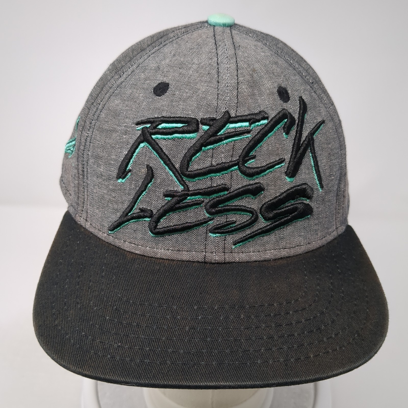 Reckless Snapback Cap Gray One Size Adjustable Em… - image 2
