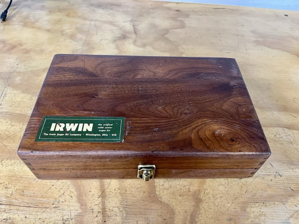 Vintage Irwin Pro Grade Complete 13 Pc Set, Boxed Auger Hand Drill Brace Bits - Image 2 of 4