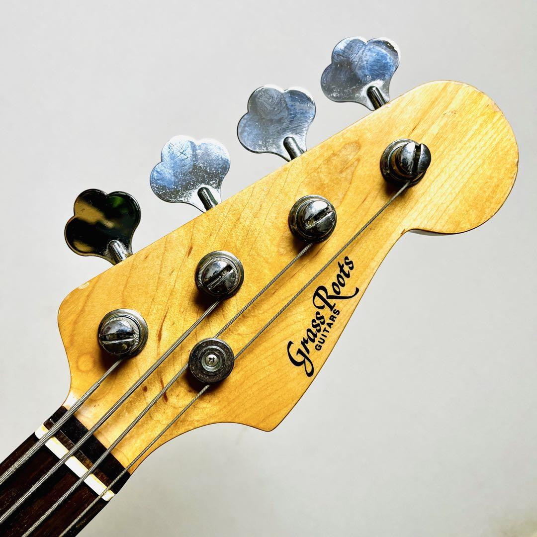Electric Bass Guitar Grass Roots G-PB-45PM White Solid Body