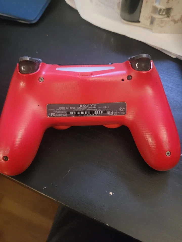 OEM Sony PlayStation 4 PS4 DualShock Wireless Controller Red - Left Stick Broken - Image 4 of 4