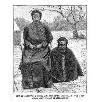 SÜDAFRIKA Zulu Nation Eine von Cetshwayos Frauen - Antiker Druck 1883