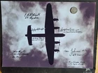 Photo of a Lancaster Bomber. Signed by 8 WW 2 Bomber Command