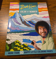 Bob Ross Color By Number Book. Art/Crafts Coloring Book.