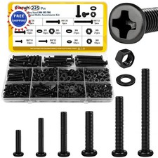 225pcs M4 M5 M6 Screws and Nuts Assortment Kit Fgruh Phillips Head Assorted