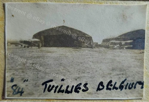 WW1 RAF 84 Sqn SE 5a's at Tullies Airfield Belgium  -  original photo 6.5 by 4cm