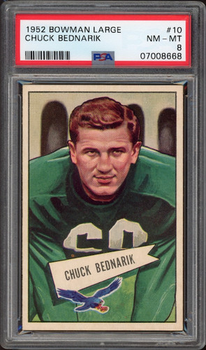 Chuck Bednarik #10 1952 Bowman Large card