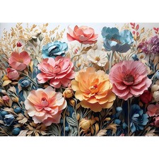 1000 Piece Puzzle Floral Garden Jigsaw For Adults Colorful Nature Scene Art