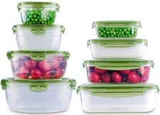 Food Storage Container with Lids Set For 8, Plastic Mixing Bowls, Airtight St...