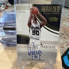 DAVID ROBINSON 2024-25 IMMACULATE HERALDED SIGNATURES SPURS AUTO 44/49 Q5686